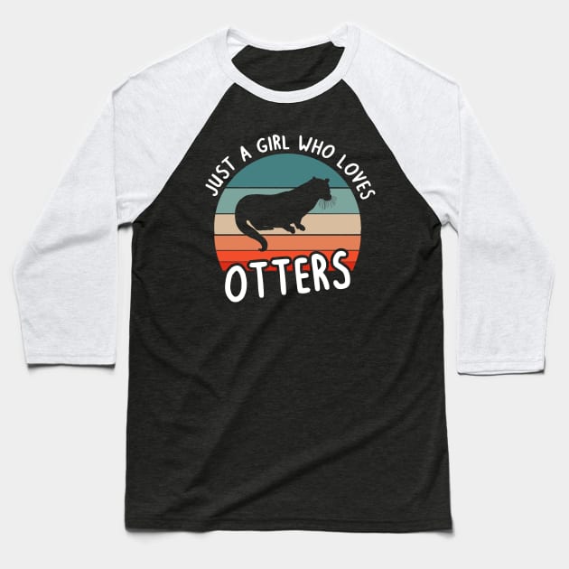 Otter Love lover girls women fan dwarf otters Baseball T-Shirt by FindYourFavouriteDesign